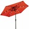 9 Feet Patio Solar Umbrella LED Patio Market Steel Tilt with Crank Outdoor